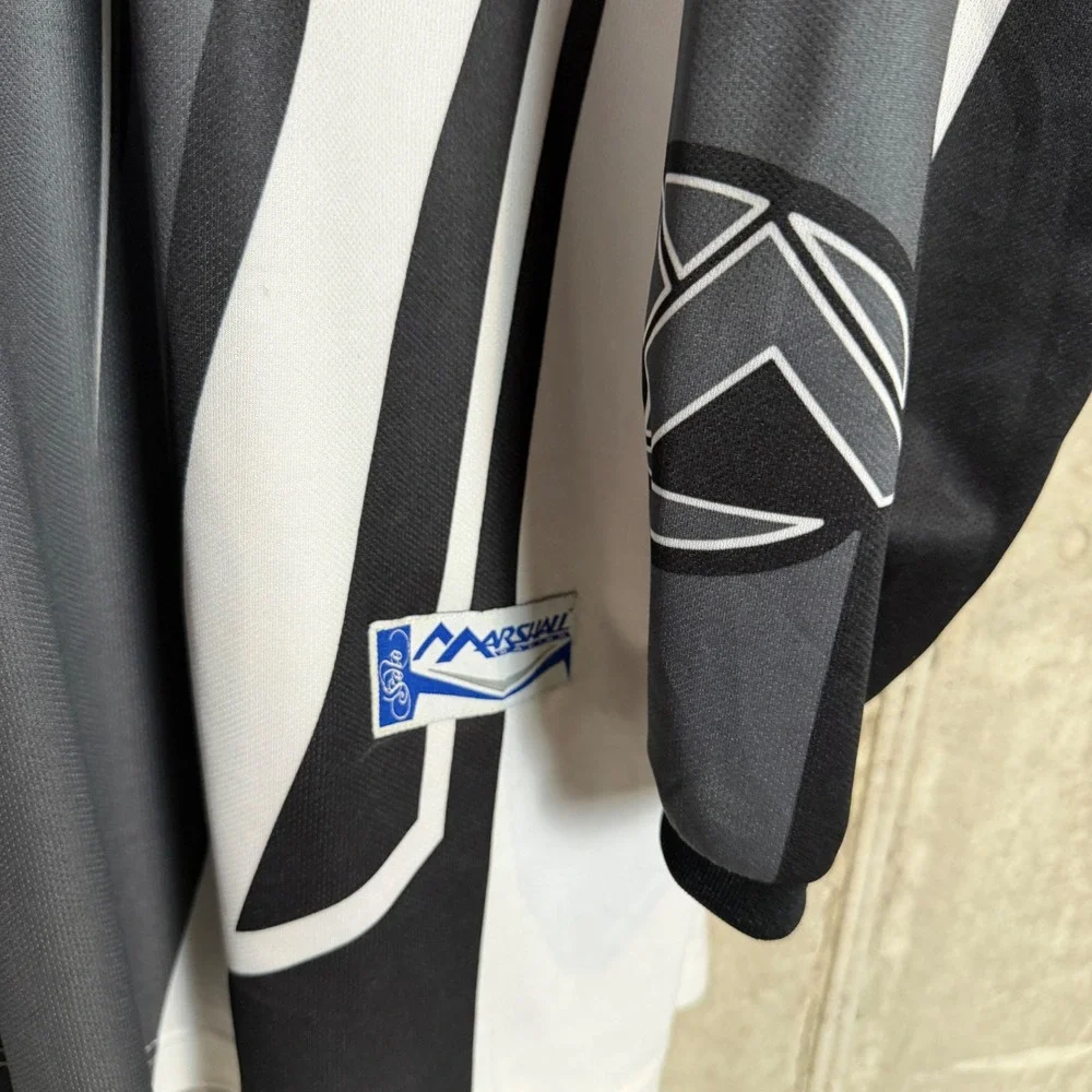 Marshall Racing Motocross Jersey Mens XXL Black Gray White Geometric MTB BMX - Picture 3 of 5